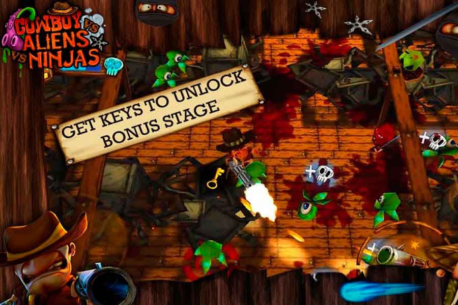 Игровой обзор: Cuwboy Vs Aliens Vs Ninjas – противостояние эпох Игровой обзор: Cuwboy Vs Aliens Vs Ninjas – противостояние эпох