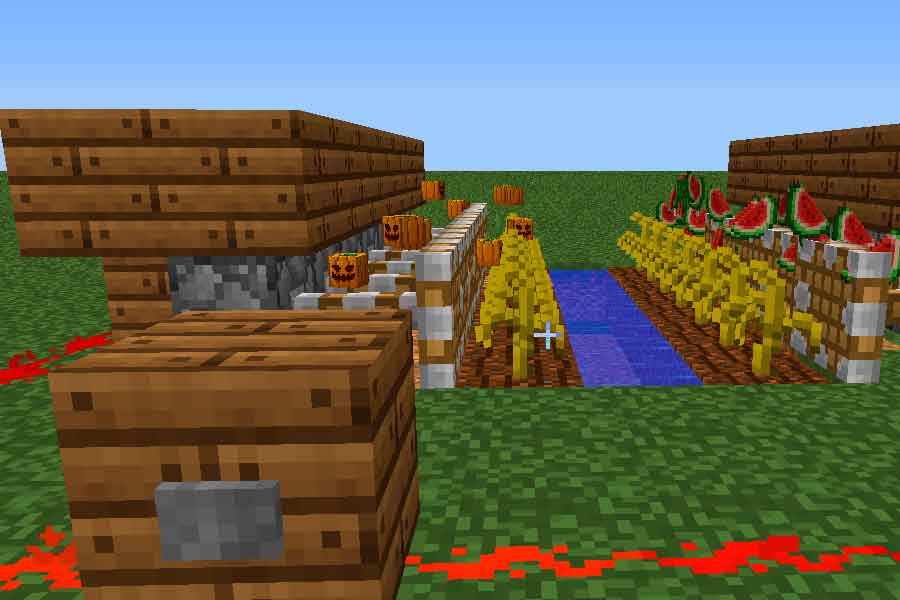 Создание арбуза фермы в Minecraft