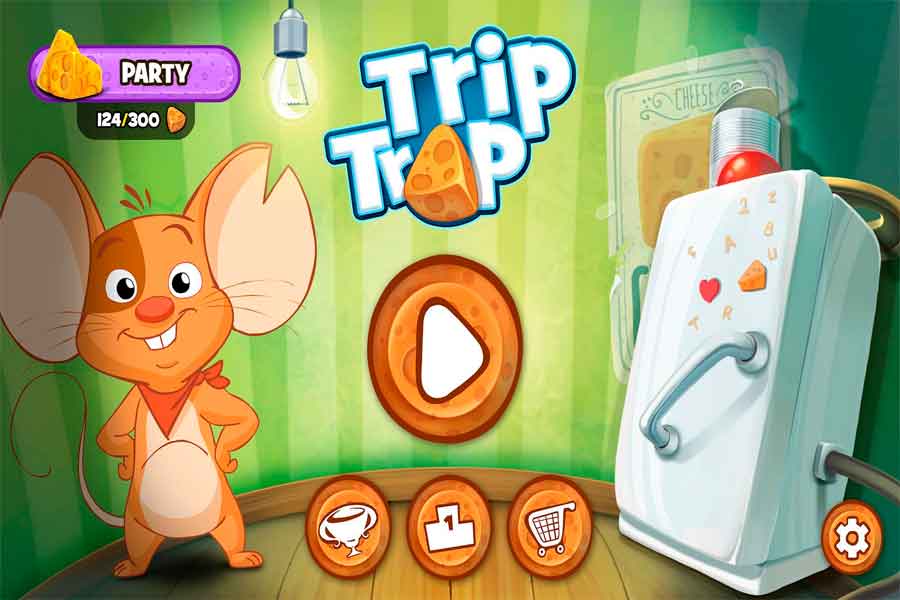 Аркадная игра TripTrap: ловкость и логика на пути к сыру